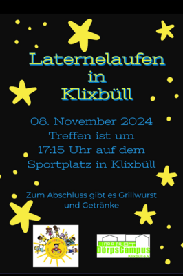 Plakat zur Ankündigung eines Laterenlaufens am 08.11.