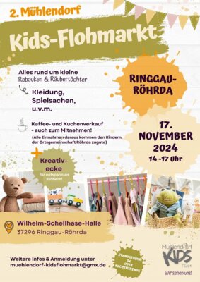 Veranstaltung: Mühlendorf Kids-Flohmarkt So 17. 11. 2024