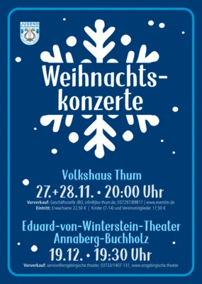 Veranstaltung: Weihnachtskonzerte 27. – 28.11.2026