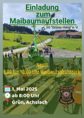 Veranstaltung: Maibaumaufstellen mit Maifest Do 01. 05. 2025