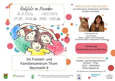 Veranstaltung: Rastplatz im Freizeit- und Familienzentrum Thum Do 14. 11. 2024