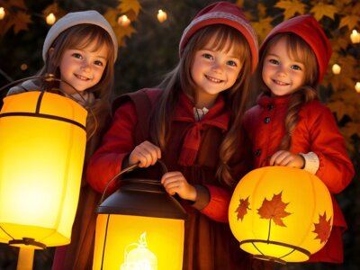 Natürlich dürfen alle Kinder auch eigene Lampions zum Lichterfest mitbringen. Foto: pixabay / KI-Foku (KI-generiert)