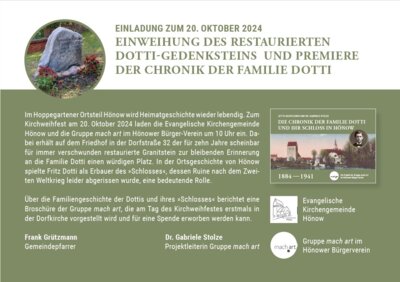 Flyer zur Veranstaltung mit weiteren Hinweisen