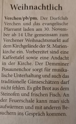 Zeitungsartikel Blitz