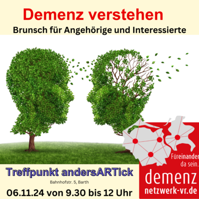 Demenz verstehen: Brunch für Angehörige und Interessierte am 06.11.24 um 9.30 Uhr