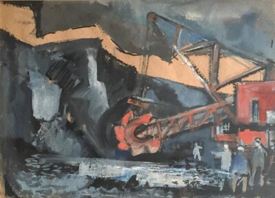 Günther Wendt, Roter Schaufelradbagger Foto: Museum OSL/ Gork (Bild vergrößern)
