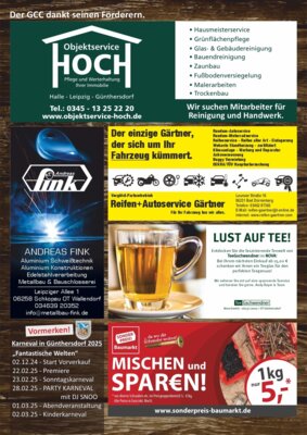 Der GCC dankt seinen Förderern