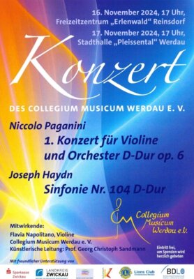 Plakat Konzert Samstag, 16.11.2024 (Bild vergrößern)