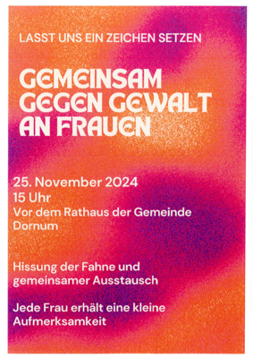 Veranstaltung: Gemeinsam gegen Gewalt an Frauen Mo 25. 11. 2024