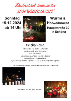Veranstaltung: Zauberhaft heimische Hofweihnacht So 15. 12. 2024