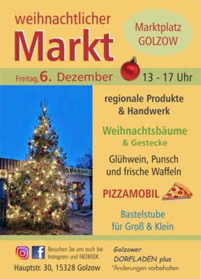 Flyer zum weihnachtlichen Markt
