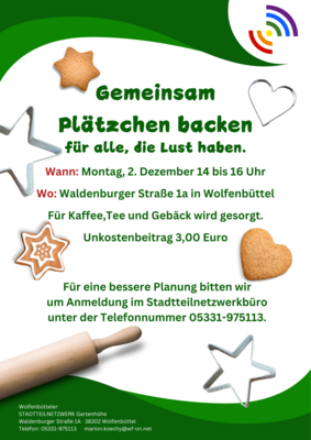 Plätzchen backen