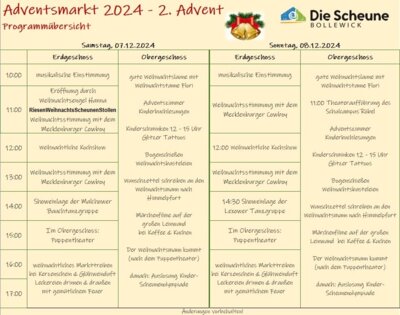 Programm 2. Advent 2024 (Bild vergrößern)