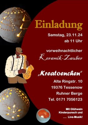 Veranstaltung: Vorweihnachtlicher Keramik-Zauber