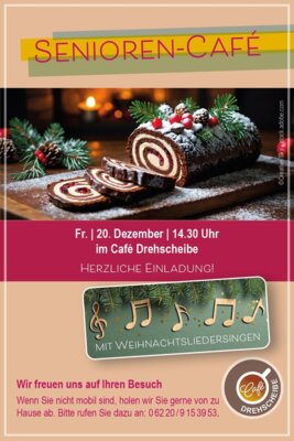 Veranstaltung: Seniorencafé mit Weihnachtsliedersingen Fr 20.12.2024