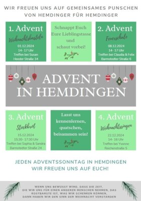 Flyer Advent in Hemdingen (Bild vergrößern)
