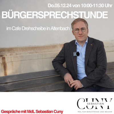 Veranstaltung: Bürgersprechstunde mit Sebastian Cuny Do 05.12.2024