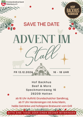 Advent im Stall bei Backhus in Sandkrug