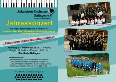 Veranstaltung: Jahreskonzert in Balingen So 01. 12. 2024