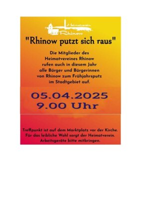 Frühjahrsputz in Rhinow