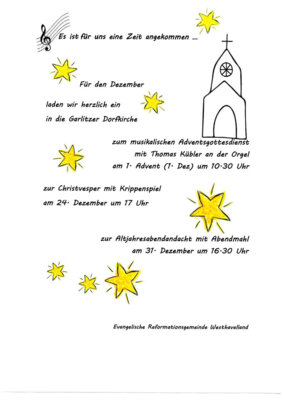 Flyer Adventsgottesdienst in Garlitz (Bild vergrößern)