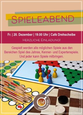 Veranstaltung: Spieleabend Fr 20.12.2024
