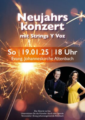 Veranstaltung: Neujahrskonzert mit Christoph und Lisbania So 19.​01.​2025