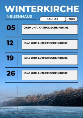 Winterkirche Kalender Januar 2025