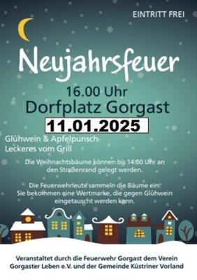 Flyer zum Neujahrsfeuer