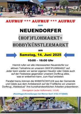 (Hof)Floh- und Hobbykünstlermarkt in Neuendorf