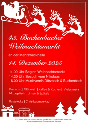 Veranstaltung: Weihnachtsmarkt  Buchenbach So 14.​12.​2025