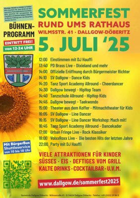 Buehnenprogramm Sommerfest 2025