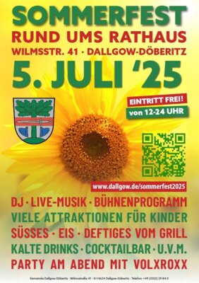 Veranstaltung: Sommerfest "Rund ums Rathaus" Sa 05. 07. 2025