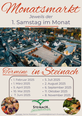 Veranstaltung: Monatsmarkt Sa 11. 10. 2025