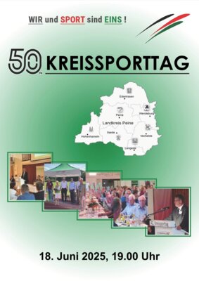 Veranstaltung: 50. ordentliche Kreissporttag des KreisSportBundes Peine e.V. Mi 18. 06. 2025