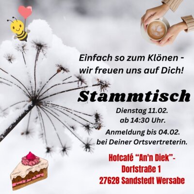 Stammtisch Hofcafè An'n Diek Wersabe