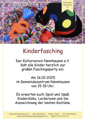 Flyer Kinderfasching (Bild vergrößern)