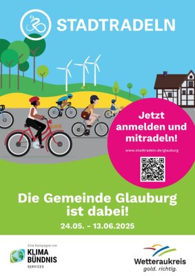 Veranstaltung: Stadtradeln 24.05.2025.-13.06.2025 - Gemeinde Glauburg 24. Mai  -  13. Jun 2025
