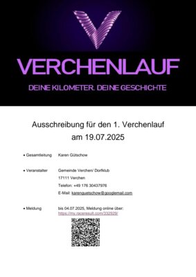 1.Verchenlauf Anmeldung