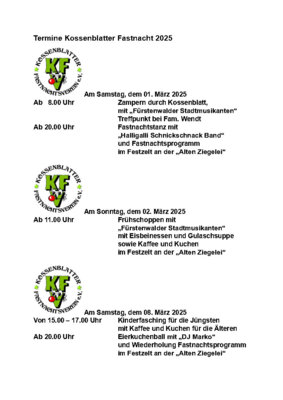 Kossenblatter Fastnacht 2025 (Bild vergrößern)