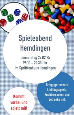 Flyer Spieleabend (Bild vergrößern)
