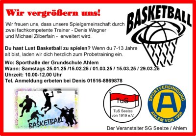 Veranstaltungsplakat für Probetraining U12 (Bild vergrößern)