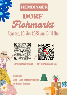 Veranstaltung: Hemdinger Dorf-Flohmarkt So 20.​07.​2025