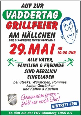 Veranstaltung: Vatertags Grillen FSV Do 29. 05. 2025