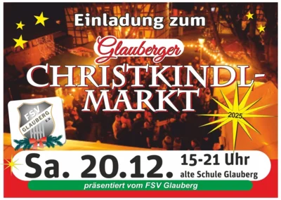 Veranstaltung: Christkindlmarkt FSV Glauberg Sa 20.​12.​2025