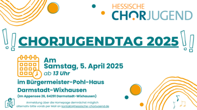 Veranstaltung: Chorjugendtag 2025 Sa 05. 04. 2025