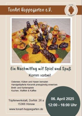 Veranstaltung: Osternachmittag mit dem Verein TonArt Hoppegarten e.V. So 06. 04. 2025