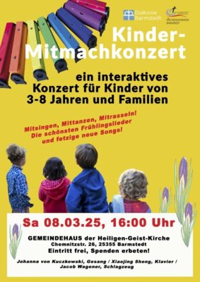 Plakat zum Kindermitmachkonzert