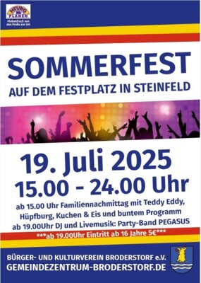 Sommerfest auf dem Festplatz in Steinfeld 15-24 Uhr