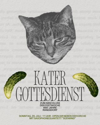 Veranstaltung: Katergottesdienst anlässlich der Rangsdorfer Festwoche, 11 Uhr So 20.​07.​2025